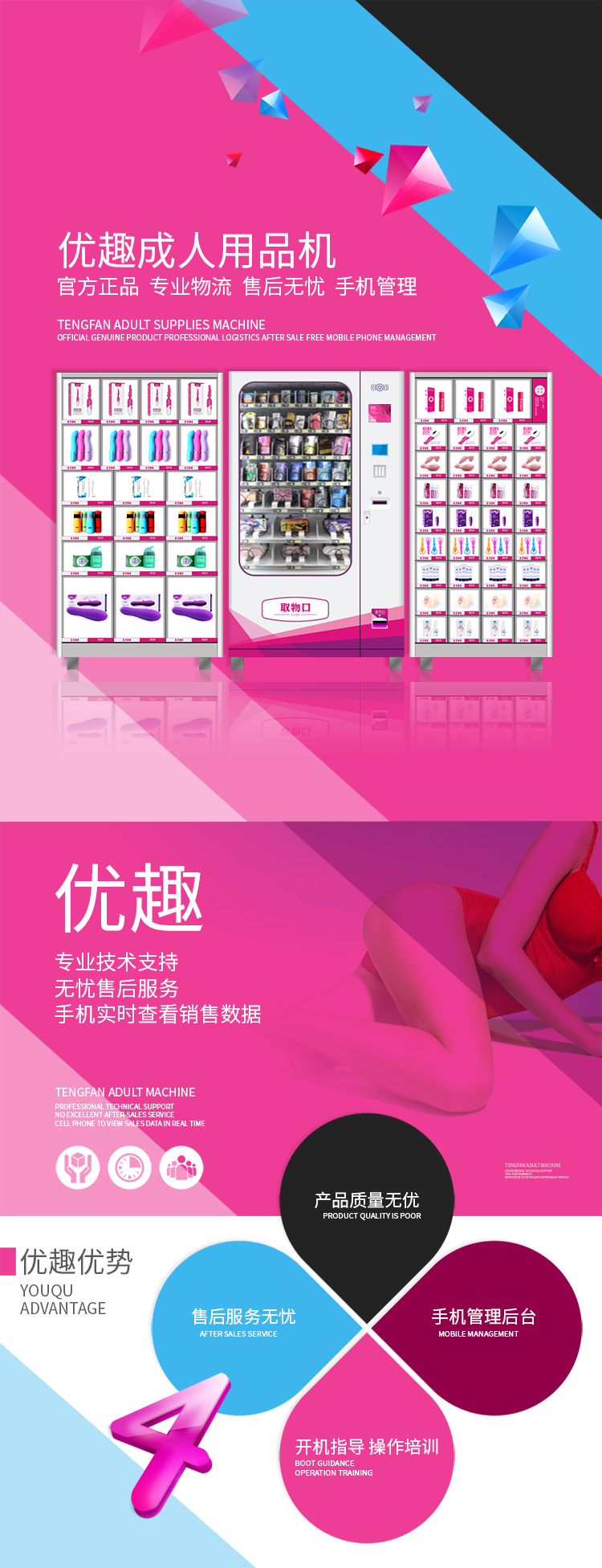 優(yōu)趣生活自動售賣成人用品機(jī) 情趣用品無人新零售(圖1)